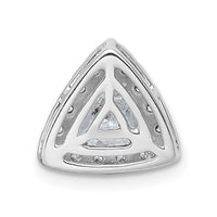14kw 1 1/3ct Lab Grown Diamond VS+ F+ Trillion Comp Halo Chain Slide