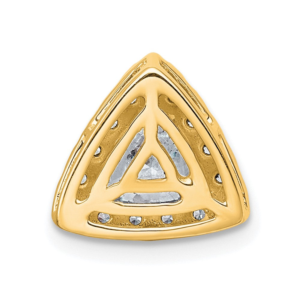 14k 1 1/3ct Lab Grown Diamond VS+ F+ Trillion Comp Halo Chain Slide