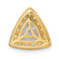 14k 1 7/8ct Lab Grown Diamond VS+ F+ Trillion Comp Halo Chain Slide