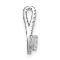 14kw 1/3ct Lab Grown Diamond VS+ F+ Comp Teardrop Chain Slide Pendant