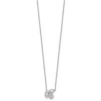 14kw 1ct Lab Grown Diamond VS+ F+ Comp 18in 3 Stone Necklace
