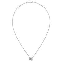 14kw 1ct Lab Grown Diamond VS+ F+ Comp 18in 3 Stone Necklace