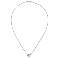 14kw 1ct Lab Grown Diamond VS+ F+ Comp 18in 3 Stone Necklace