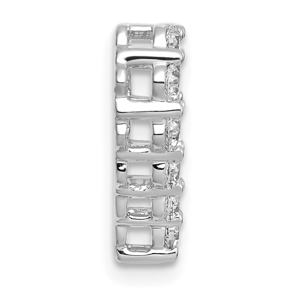 14kw 1/2ct Lab Grown Diamond VS+ F+ Complete Heart Chain Slide Pendant