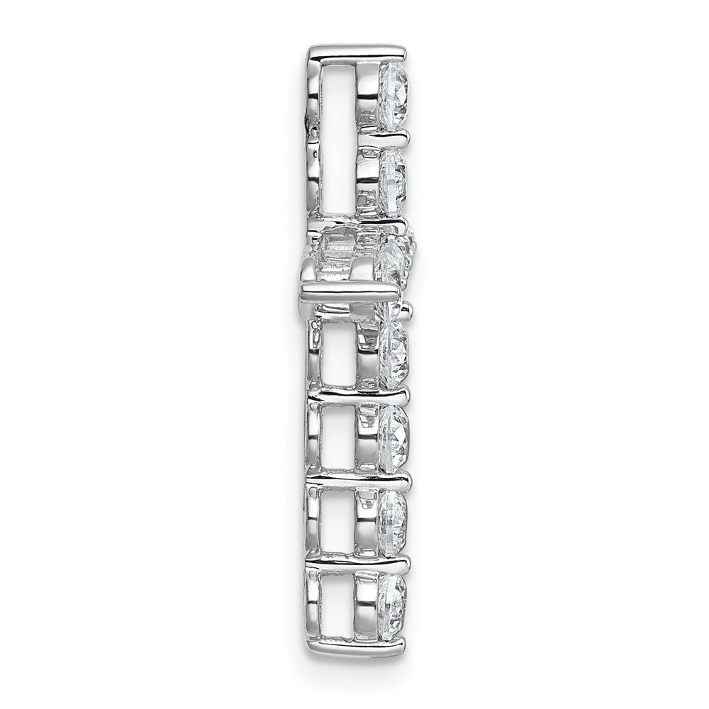 14kw 1ct Lab Grown Diamond VS+ F+ Comp Cross Chain Slide Pendant
