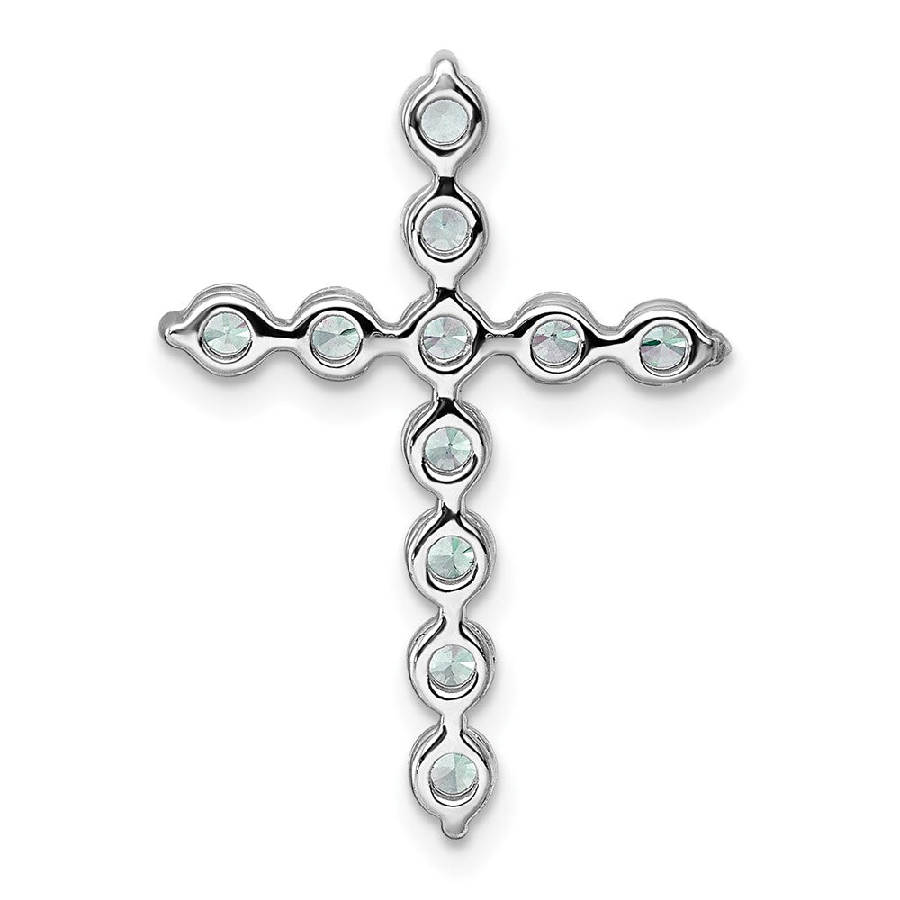 14kw 1ct Lab Grown Diamond VS+ F+ Comp Cross Chain Slide Pendant