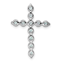 14kw 1ct Lab Grown Diamond VS+ F+ Comp Cross Chain Slide Pendant