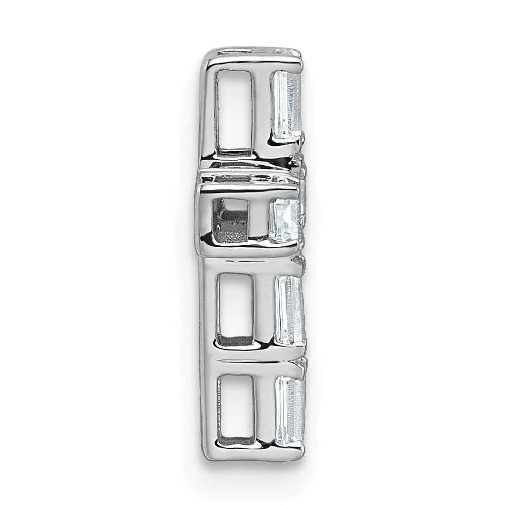 14kw 3/4ct Lab Grown Diamond VS+ F+ Comp Cross Chain Slide Pendant