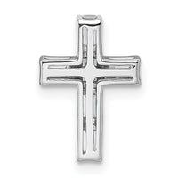 14kw 3/4ct Lab Grown Diamond VS+ F+ Comp Cross Chain Slide Pendant