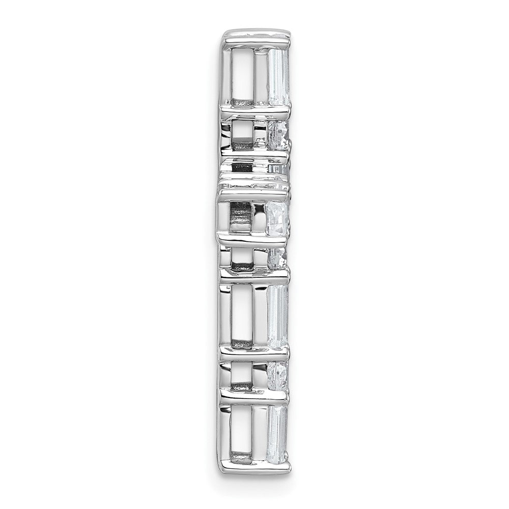 14kw 2 1/5ct Lab Grown Diamond VS+ F+ Comp Cross Chain Slide Pendant