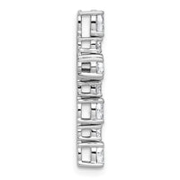 14kw 1ct Lab Grown Diamond VS+ F+ Comp Cross Chain Slide Pendant