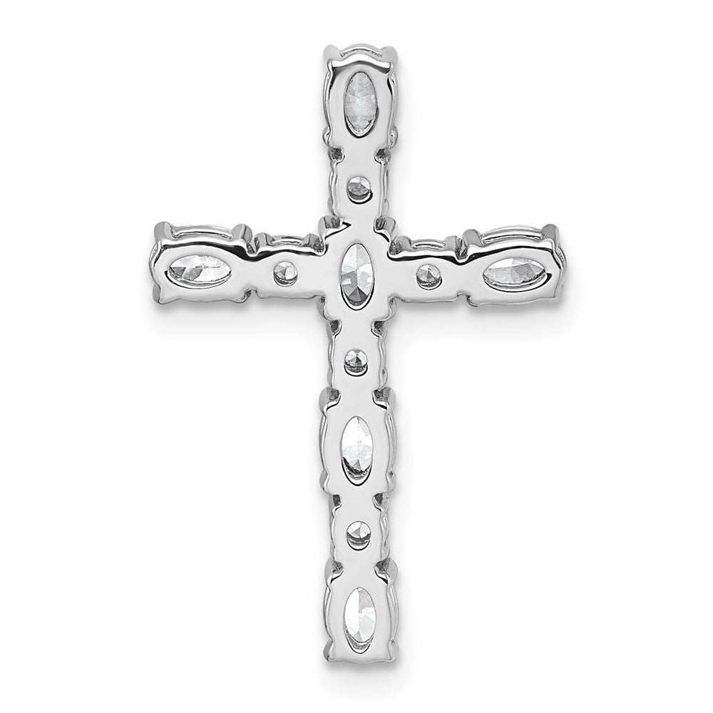 14kw 1ct Lab Grown Diamond VS/SI+ G+ Comp Cross Chain Slide Pendant