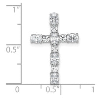 14kw 1ct Lab Grown Diamond VS/SI+ G+ Comp Cross Chain Slide Pendant
