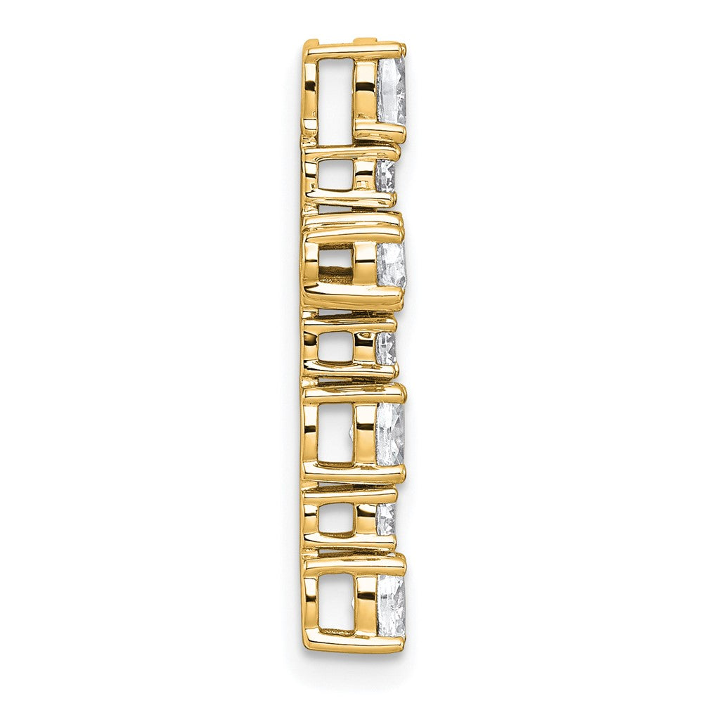 14k 1ct Lab Grown Diamond VS/SI+ G+ Comp Cross Chain Slide Pendant
