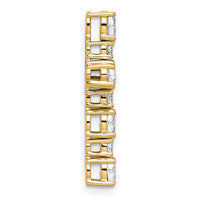 14k 1ct Lab Grown Diamond VS/SI+ G+ Comp Cross Chain Slide Pendant