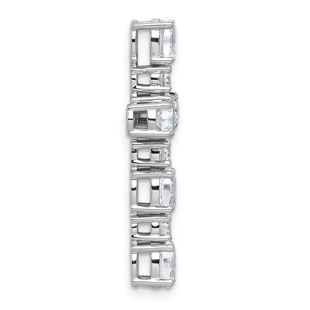 14kw 1 3/4ct Lab Grown Diamond VS+ F+ Comp Cross Chain Slide Pendant