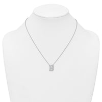 14kw 1/2ct Lab Grown Diamond VS+ F+ Comp Letter B 18in Initial Necklace