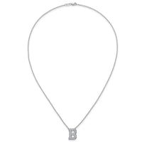 14kw 1/2ct Lab Grown Diamond VS+ F+ Comp Letter B 18in Initial Necklace