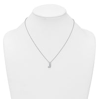 14kw 1/3ct Lab Grown Diamond VS+ F+ Comp Letter J 18in Initial Necklace