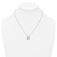 14kw 1/2ct Lab Grown Diamond VS+ F+ Comp Letter O 18in Initial Necklace