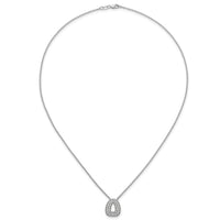 14kw 1/2ct Lab Grown Diamond VS+ F+ Comp Letter O 18in Initial Necklace