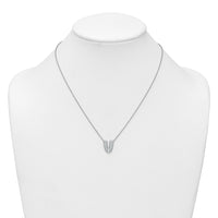 14kw 1/2ct Lab Grown Diamond VS+ F+ Comp Letter V 18in Initial Necklace