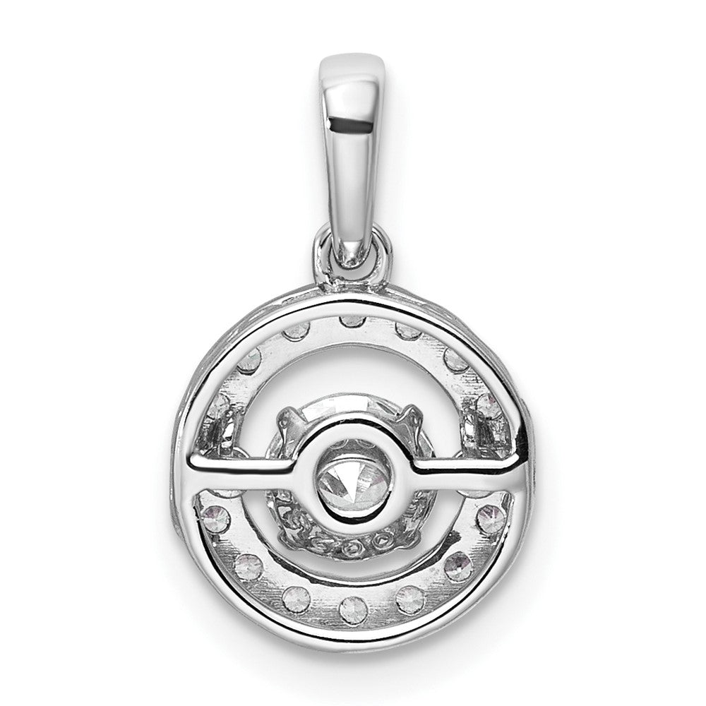 14kw 3/4ct Lab Grown Diamond VS+ F+ Comp Vibrant Circle Pendant