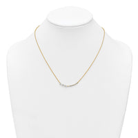 14k 3/4ct Lab Grown Diamond VS+ F+ Comp 18in Fashion Bar Necklace