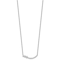 14kw 3/8ct Lab Grown Diamond VS+ F+ Comp 18in Hearts Bar Necklace