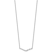 14kw 1/3ct Lab Grown Diamond VS+ F+ Comp 18in Fashion Bar Necklace