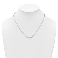 14kw 1/3ct Lab Grown Diamond VS+ F+ Comp 18in Fashion Bar Necklace
