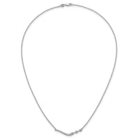 14kw 1/3ct Lab Grown Diamond VS+ F+ Comp 18in Fashion Bar Necklace