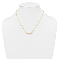 14k 3/8ct Lab Grown Diamond VS+ F+ Comp 18in Pear-Link Bar Necklace