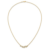 14k 3/8ct Lab Grown Diamond VS+ F+ Comp 18in Pear-Link Bar Necklace