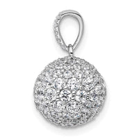 14kw 2 1/8ct Lab Grown Diamond VS+ F+ Complete Sphere Pendant