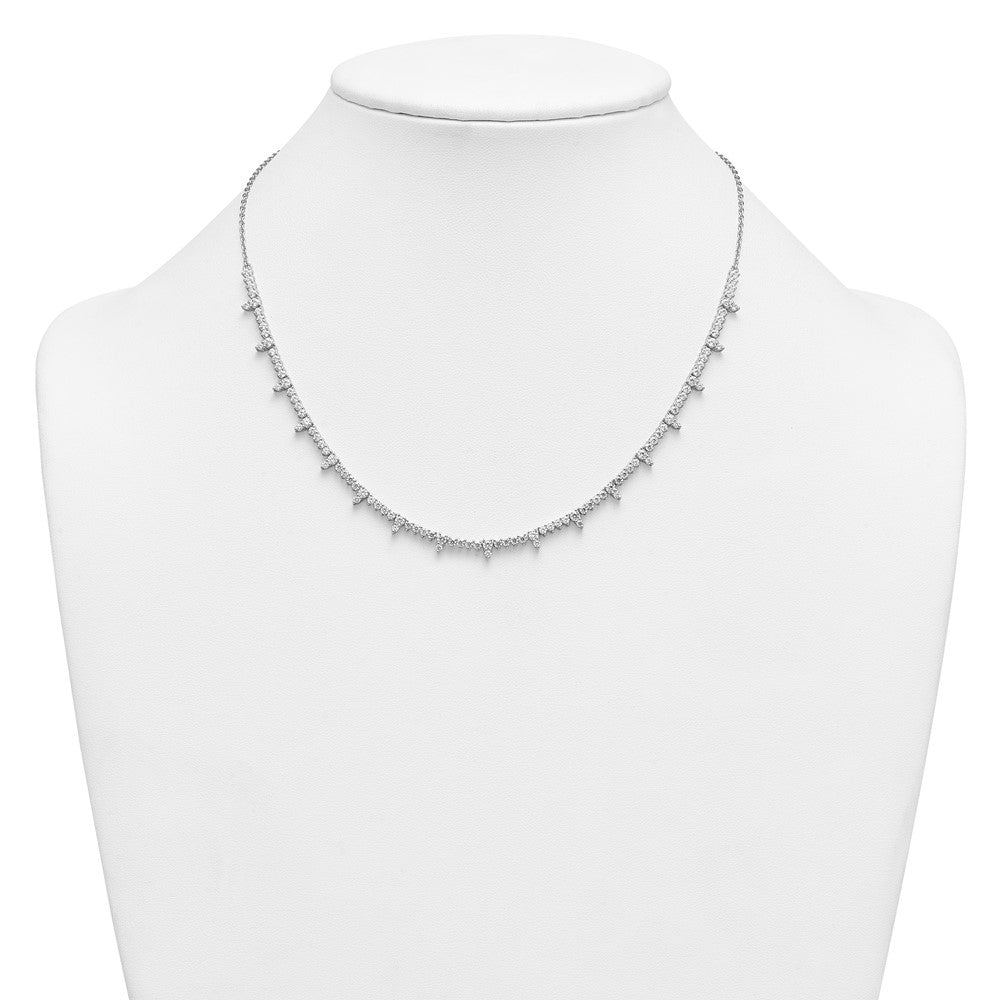 14kw 4ct Lab Grown Diamond VS+ F+ 18in Fashion Tennis Necklace