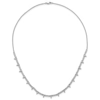 14kw 4ct Lab Grown Diamond VS+ F+ 18in Fashion Tennis Necklace
