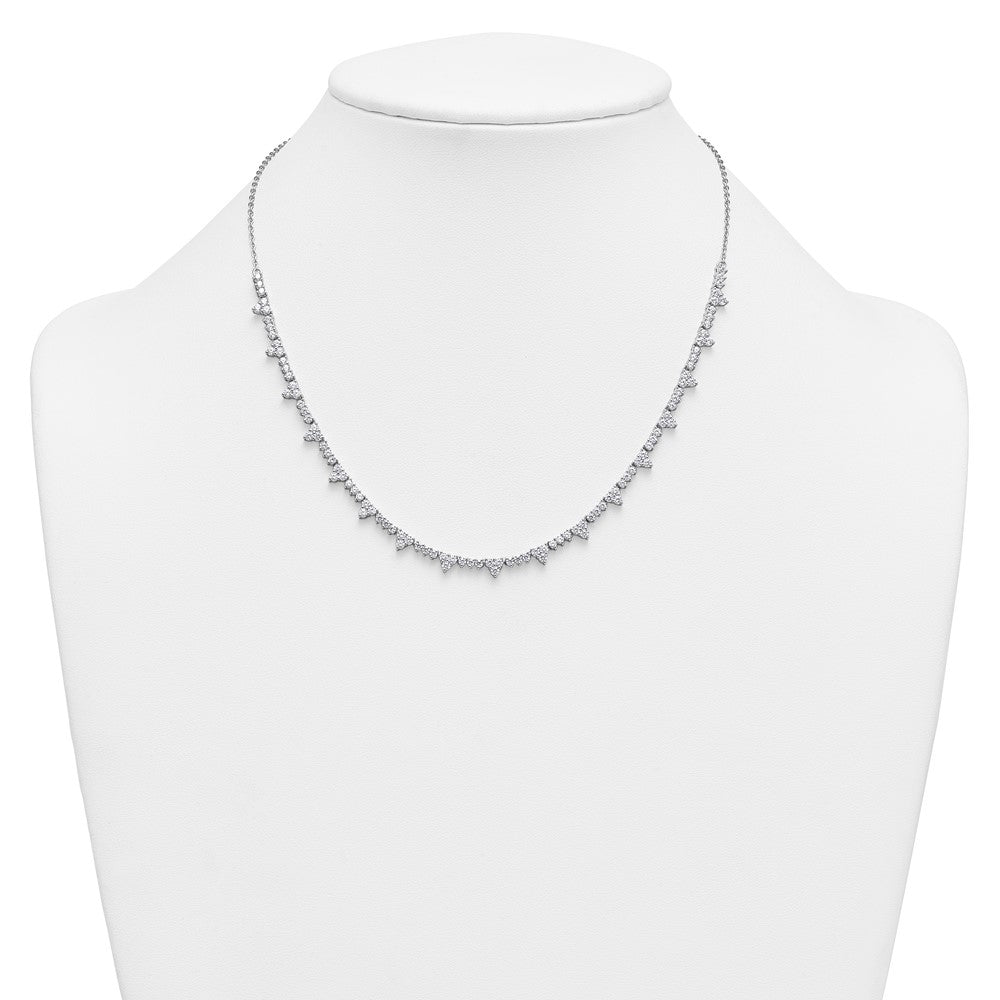 14kw 4ct Lab Grown Diamond VS+ F+ 18in Fashion Tennis Necklace