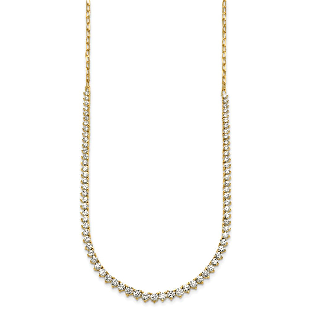 14k 4ct Lab Grown Diamond VS+ F+ 18in Fashion Tennis Necklace
