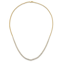 14k 4ct Lab Grown Diamond VS+ F+ 18in Fashion Tennis Necklace