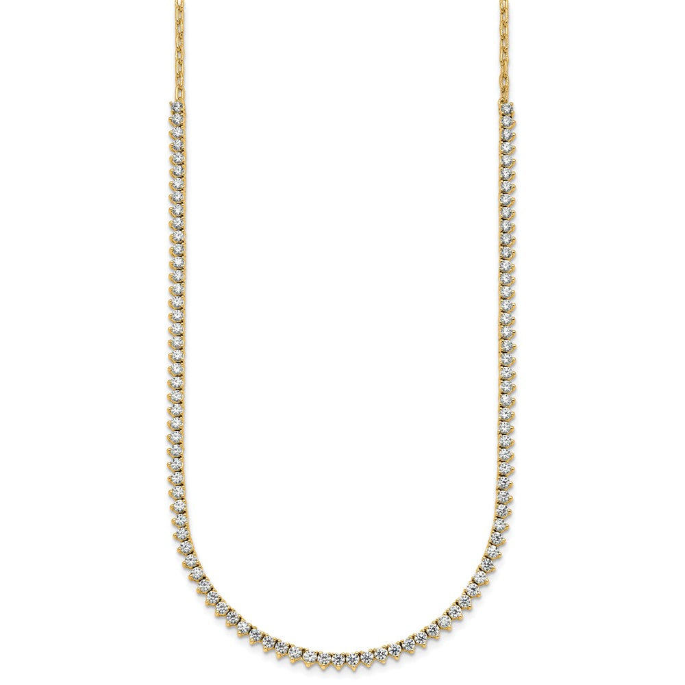 14k 3 1/4ct Lab Grown Diamond VS+ F+ 18in Fashion Tennis Necklace