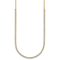 14k 3 1/4ct Lab Grown Diamond VS+ F+ 18in Fashion Tennis Necklace