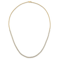 14k 3 1/4ct Lab Grown Diamond VS+ F+ 18in Fashion Tennis Necklace
