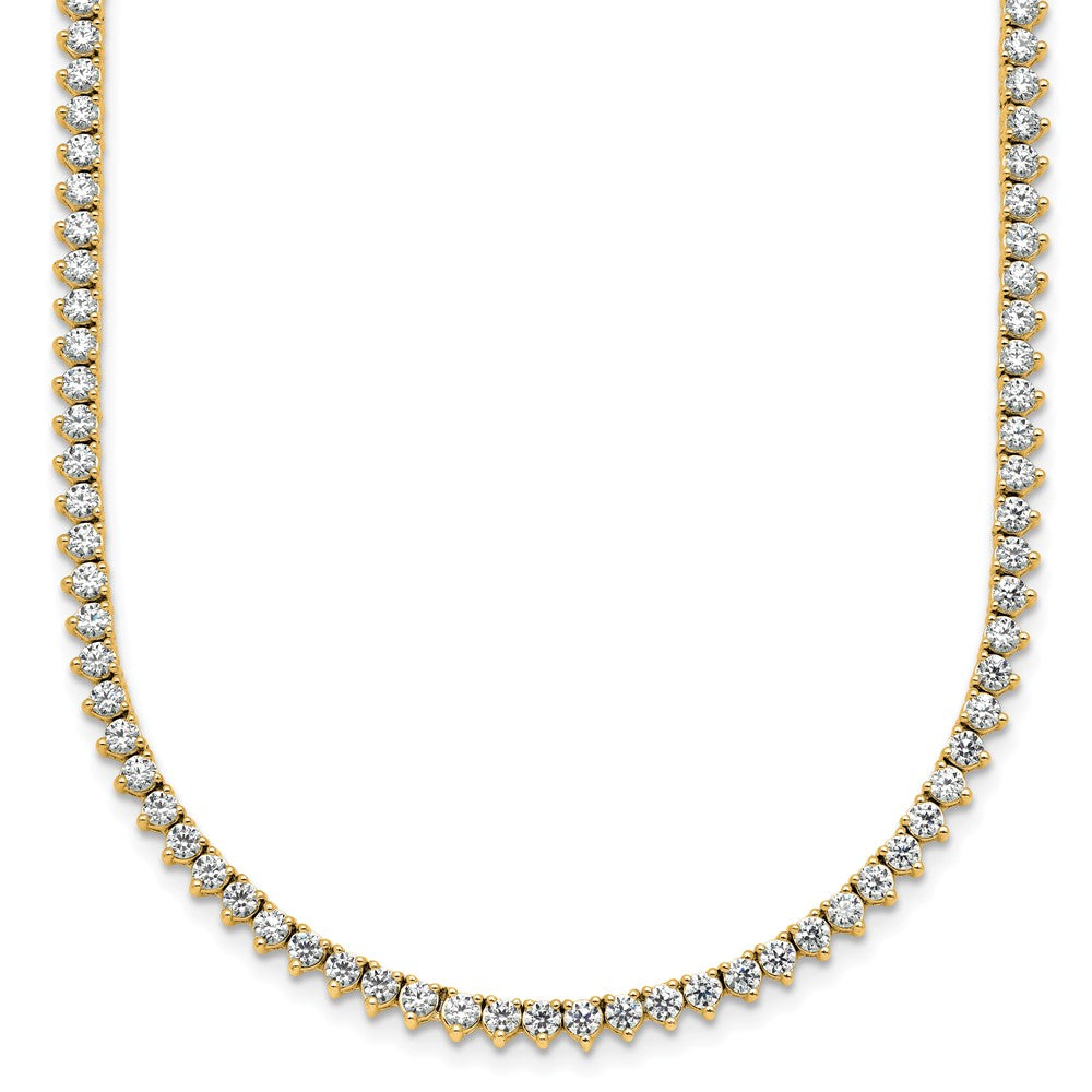 14k 3 1/4ct Lab Grown Diamond VS+ F+ 18in Fashion Tennis Necklace