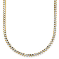 14k 3 1/4ct Lab Grown Diamond VS+ F+ 18in Fashion Tennis Necklace