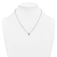 14kw 1ct Cert Lab Grown Diamond VS+ F+ Heart Comp 18in Bezel Necklace