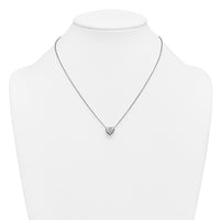 14kw 2ct Cert Lab Grown Diamond VS+ F+ Heart Comp 18in Bezel Necklace