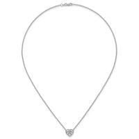 14kw 2ct Cert Lab Grown Diamond VS+ F+ Heart Comp 18in Bezel Necklace