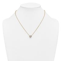 14k 2ct Cert Lab Grown Diamond VS+ F+ Heart Comp 18in Bezel Necklace