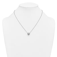 14kw 2 1/2ct Cert Lab Grown Diamond VS+ F+ Heart Comp 18in Bezel Necklace